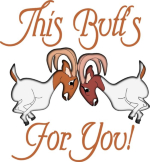 Cute cartoon boer billy goats butting heads for a funny gift for your next show.