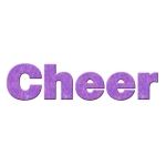 If purple is you're favorite color, then you'll love this beautiful design that says, "Cheer." Buy your tee and show off your cheerleading pride<br><br><b>Check out all of our other <a href="http://www.printfection.com/cheer">cheerleading designs!</a></b>