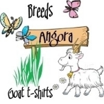 Angora Goat Breeders will love these goat t-shirts- Great gifts for Birthdays, Mother's Day, Father's Day, unique Easter gift giving too. Goat Breed T-shirts for Goat Lovers. GetYerGoat