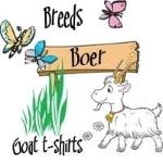 Boer Goat Breeders will love these goat t-shirts- Great gifts for Birthdays, Mother's Day, Father's Day, unique Easter gift giving too. Goat Breed T-shirts for Goat Lovers. GetYerGoat.