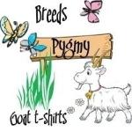 Pygmy Goat Breeders will love these goat t-shirts- Great gifts for Birthdays, Mother's Day, Father's Day, unique Easter gift giving too. Goat Breed T-shirts for Goat Lovers. GetYerGoat.