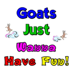 Need some pizazz in your goat t-shirt wardrobe? Colorful and fun, these two dancing goats are Having just that.. FUN.. Because we all know.. Goats Just Wanna Have Fun. Or at least that what this goat t-shirt says.. ;)