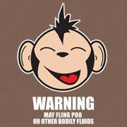 <span id="wow">Warning: May Fling Poo or other Bodily Fluids.</span> Stand back at least 10 feet. Good advice for Monkeys, children, and drunk college students.