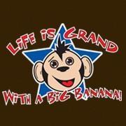 <span id="wow">Life is grand with a big banana!</span> Monkeys know best! The bigger the banana, the longer it lasts and the better it tastes! So get a Banana T-shirt and let the world know Life is Grand.