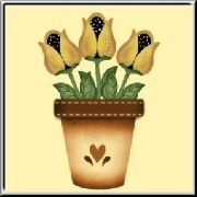 A pot with colorful country tulips - this is a perfect gift for any nature and flower lover, as well as gardeners !