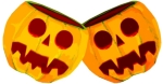 Just in time for Halloween comes a way to show off your chest pumpkins. Two creepy jack o' lanterns will grin from your t-shirt at Halloween parties or trick or treating.