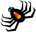 You think Black Widow Spiders are scary? Here's something even scarier for Halloween: a Black Widow with a candy corn instead of the red hourglass. Now that's a really frightening Halloween t-shirt that would also make a great costume.