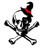 Embrace your inner Wizard and Pirate with this skull and crossbones design just in time for Halloween and other events requiring a charming undead companion, preferably one handsomely stripped of cumbersome flesh.