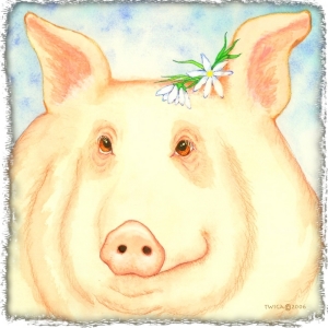 Large and pink, this piggy dreams and smiles. Choose a whimsical piglet gift for yourself or all the pig lovers you know.
Scroll down to see Pigtricia the Pig on many items, including tee shirts,mousepads,coasters,cutting boards bags and many great gifts