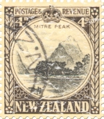 Mitre Peak-New Zealand Stamp T-shird