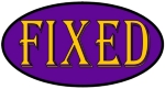 Had a vasectomy or a tubal? Announce the happy event to the world and interested potential partners with this design of a purple oval seed shape and the words "Fixed" is sporty yellow lettering.