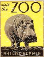 Philadelphia Zoo is a vintage poster from 1936. This retro t-shirt has a distressed look as though you've had it for years.