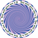 Don't you wish you could actually hypnotize the judge into giving you a Q? Well maybe not, no accomplishment that way. Still this agility tee shirt ought to be good for a laugh with its hypnotizing swirl and "You will give me a Q" message.