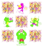 These 4 main Sugar Bugs are my new vibrant cartoon creations/designs. These guys are addicted to any form of Glucose. They charge around the place looking to get the next big sugar rush. Being good wouldn't look as great on these awesome T-Shirts...!