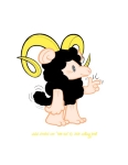 Super cool, cute and kawaii, "Ram Rod" cartoon character design, adorns these highly versatile and desirable items.