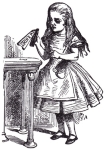 From Alice in Wonderland, written by Lewis Carroll and illustrated by Sir John Tenniel.