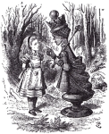 From Through the Looking Glass, written by Lewis Carroll and illustrated by Sir John Tenniel.