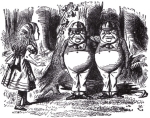 From Through the Looking Glass, written by Lewis Carroll and illustrated by Sir John Tenniel.