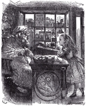 From Through the Looking Glass, written by Lewis Carroll and illustrated by Sir John Tenniel.