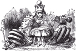 From Through the Looking Glass, written by Lewis Carroll and illustrated by Sir John Tenniel.