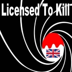 Everyone can identify with the spiral barrel, Union Jack and bright red flowing blood of these hot gifts and apparel made popular in 007 James Bond hits.