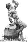 Jon Karl the Curious is a compact warrior, a heroic fantasy figure. Fortify your own figure with this rendering of graceful, terrific power.