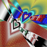 Big, bold hearts and words readable from a distance adorn these items...
