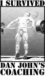 Here are apparel and a few office items with our weightlifter image and fun Dan John quotations! And check out bulk order prices . . . you can clothe your family, team, and club for prices that are outrageously low, considering the quality of this art!