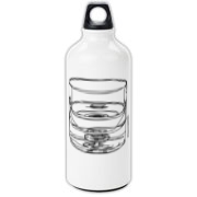 glass half full Aluminum Water Bottle