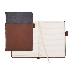 Alternative Canvas Leather Wrap Bound Notebook (5" x 8")