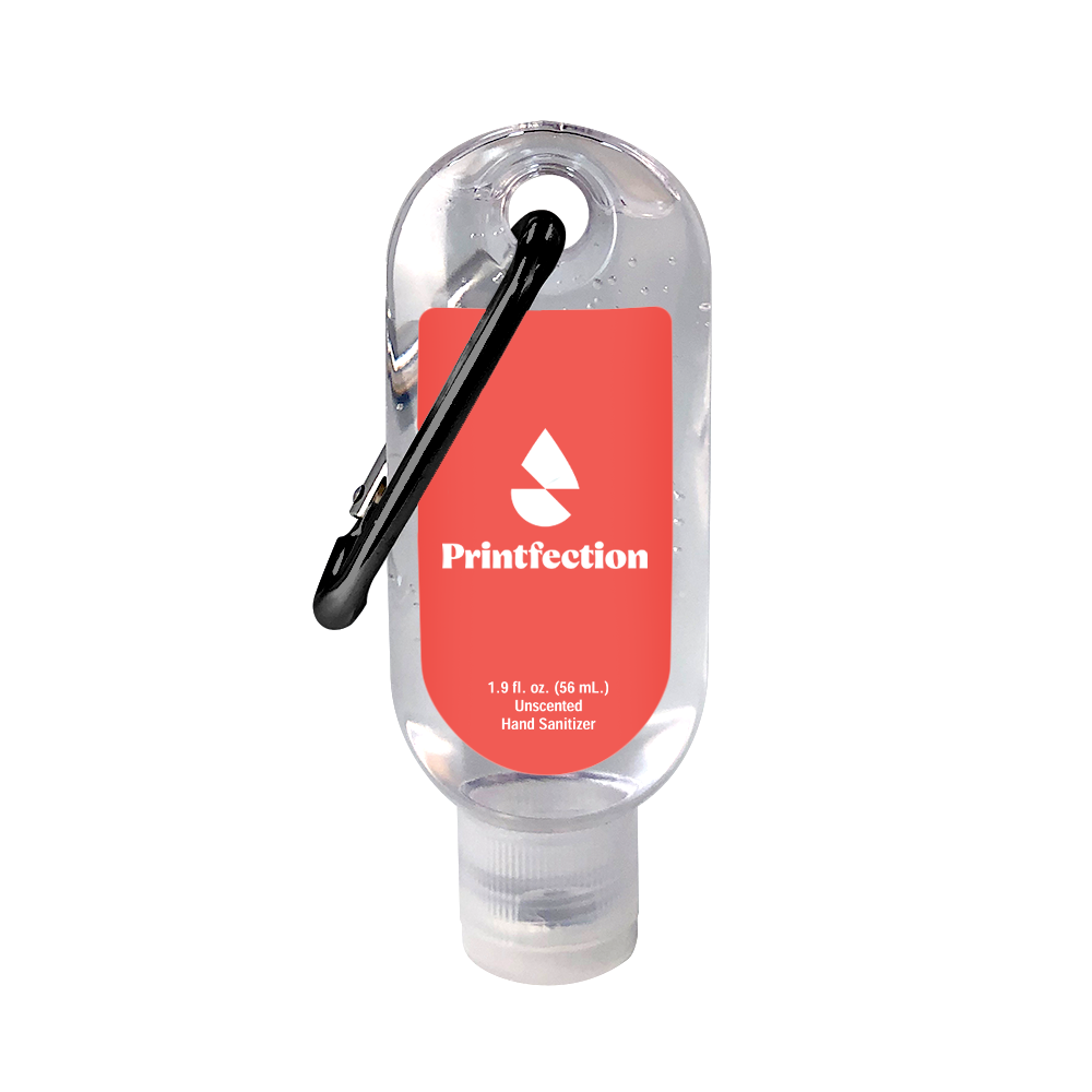 Customized Hand Sanitizer with Carabiner (1.9 oz) | Printfection